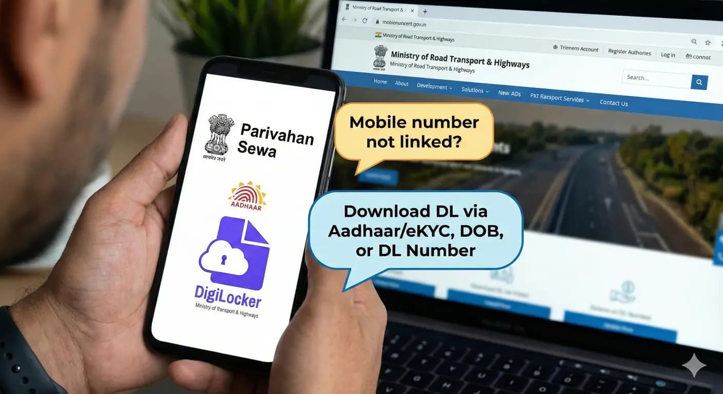 How to Download Driving Licence (DL) Without Mobile Number Linked – 2025 Guide
